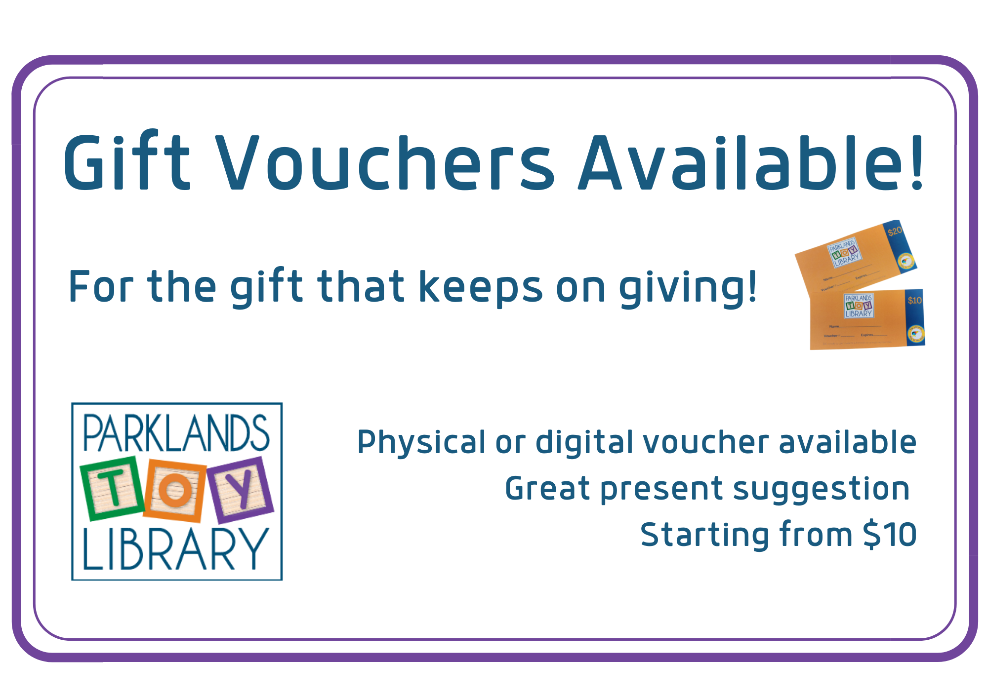 Gift Vouchers Available!