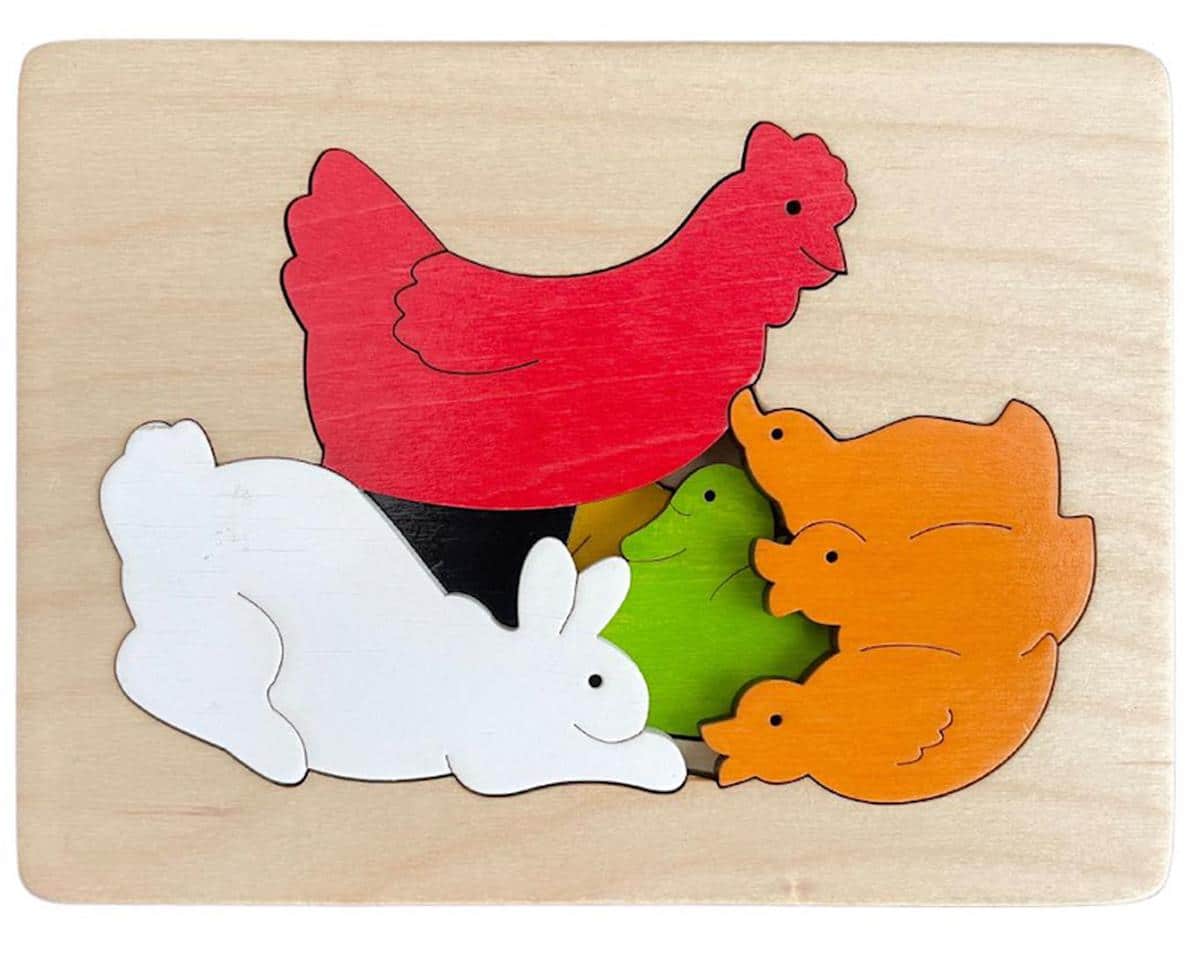 George Luck Chicken & Friends Layered Puzzle