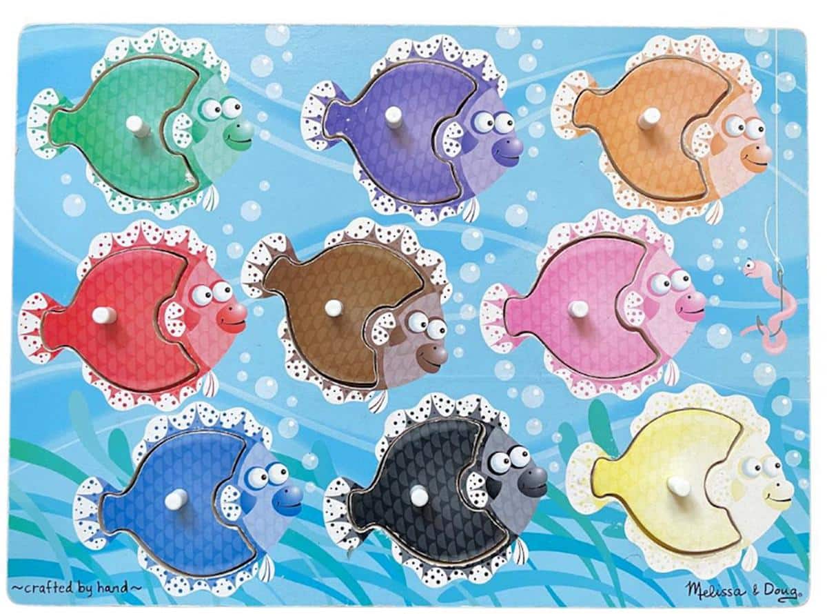 Colourful Fish Peg Puzzle