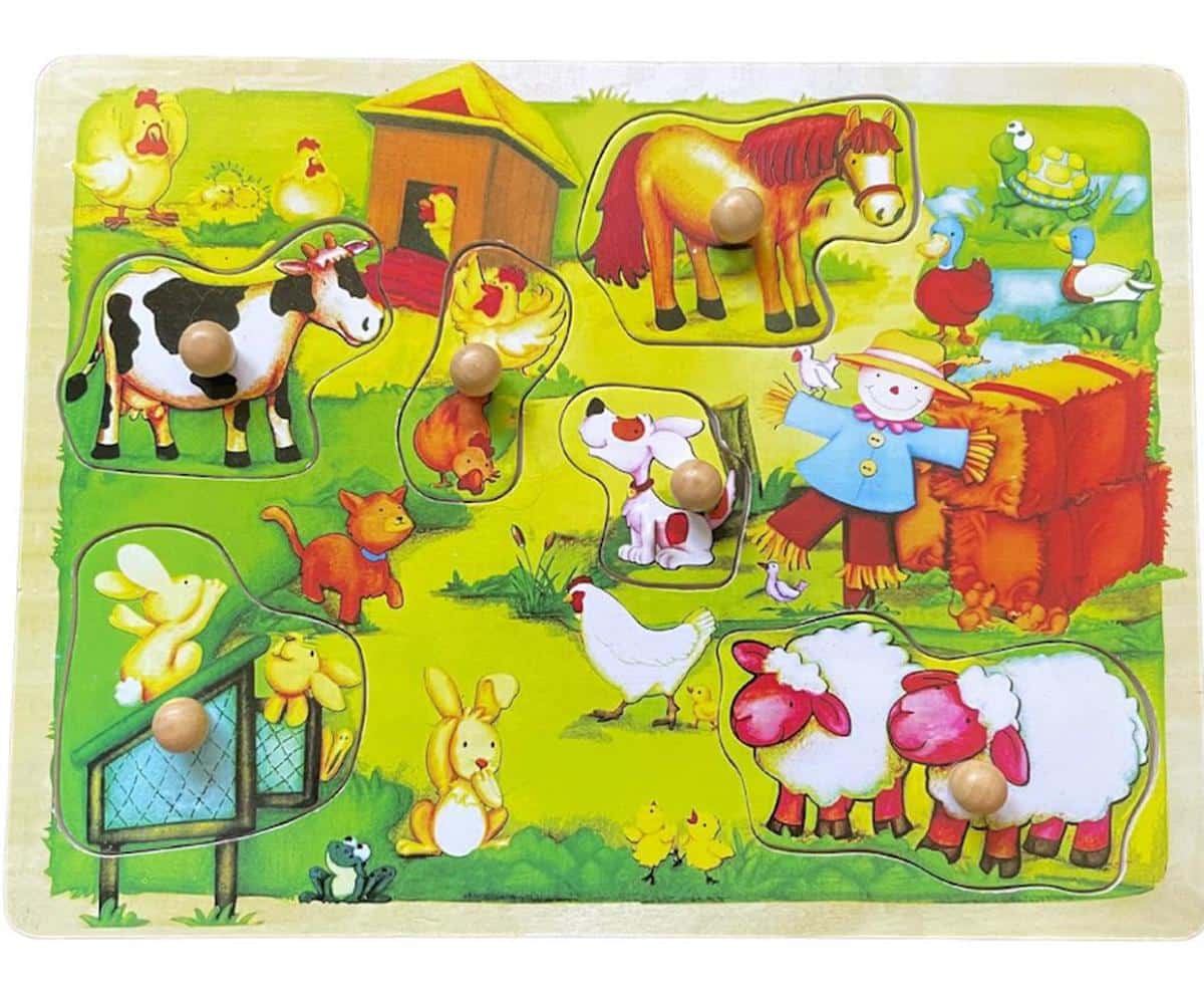 Farm Animal Peg Puzzle