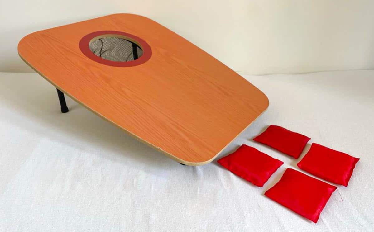 Wooden Red Bean Bag Toss Game