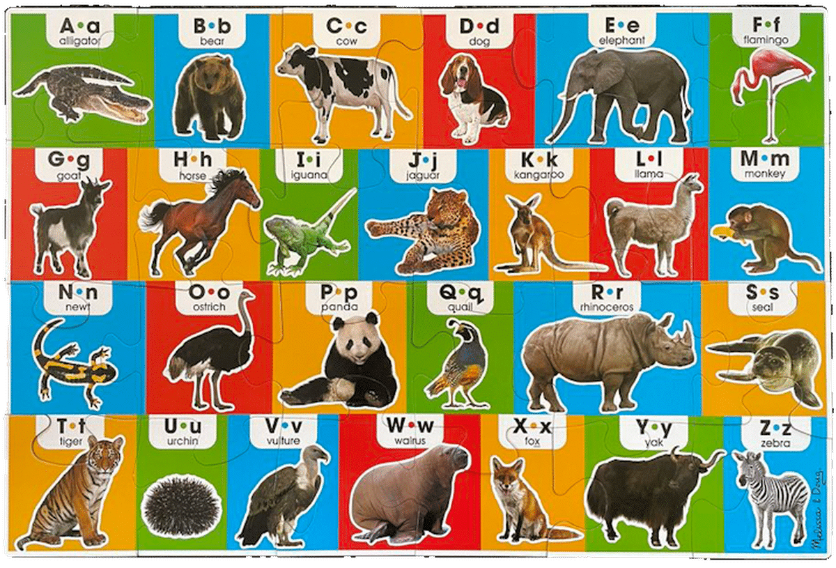 Animal Alphabet Floor Puzzle