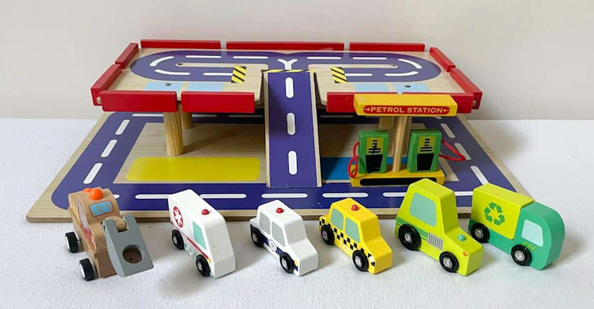 Wooden Parking Garage Playset