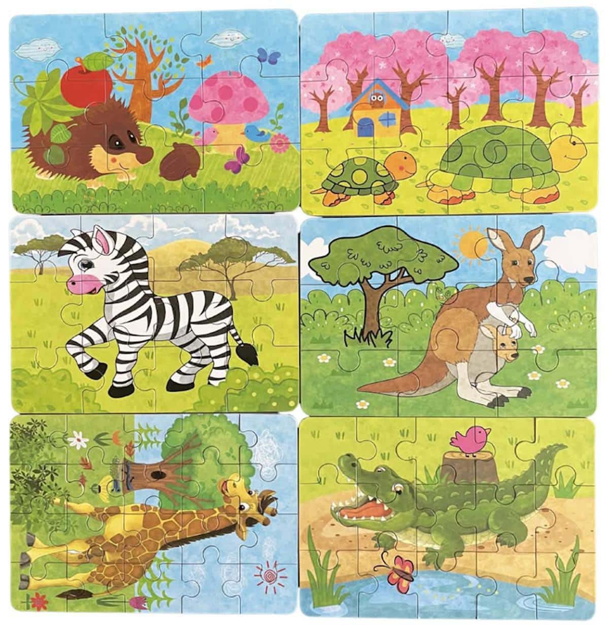 Wildlife Animal Puzzles - set of 6