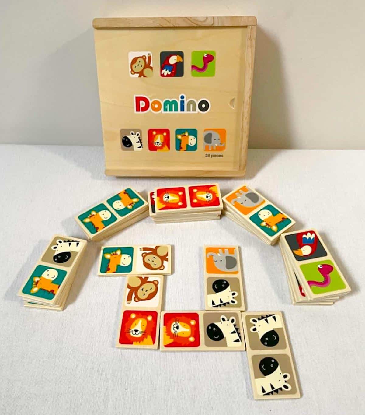 Wooden Jungle Animal Dominoes