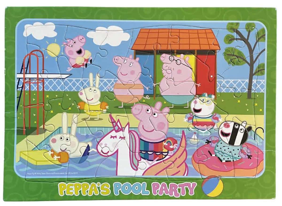 Peppa Pig Pool Party Frame Tray Puzzle